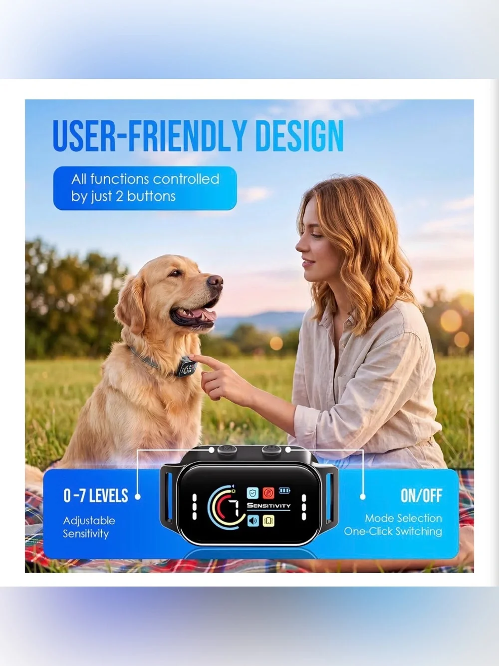 Koguzl Dog Bark Collar 2 Pack, Auto Anti Barking Collar